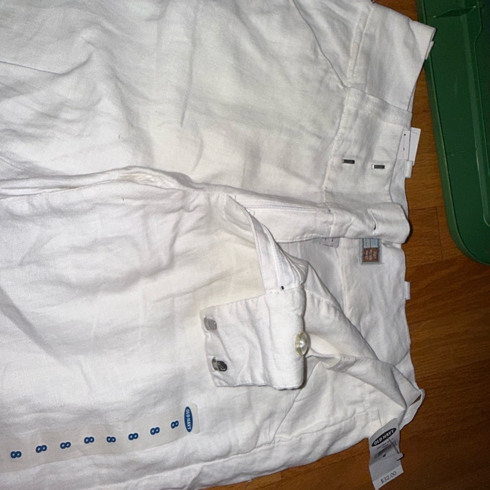 Old Navy White Linen Trousers - Picture 2 of 6